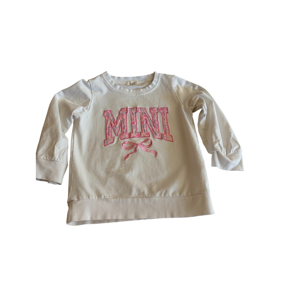 Tullabee Altr'd State Toddler Girls Sweatshirt Floral MINI Patch Letters Size 5T